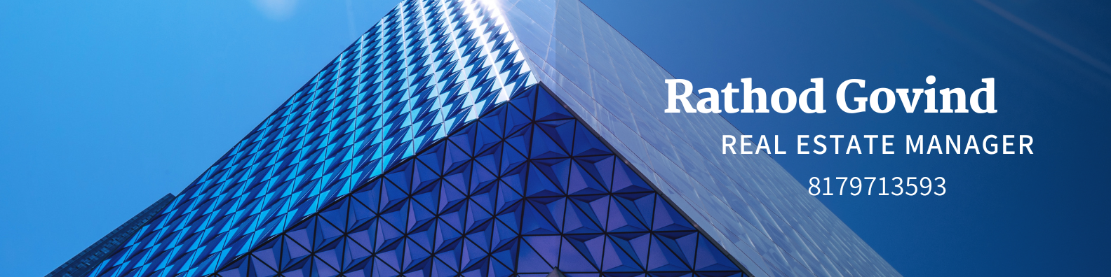 blue minimal real estate manager linkedin banner